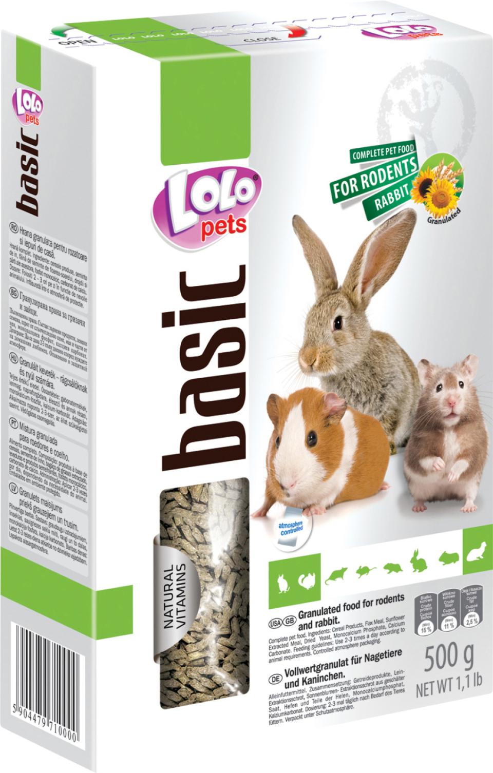 Lolo Pets FOODY PREMIUM granulat til gnavere og kaniner