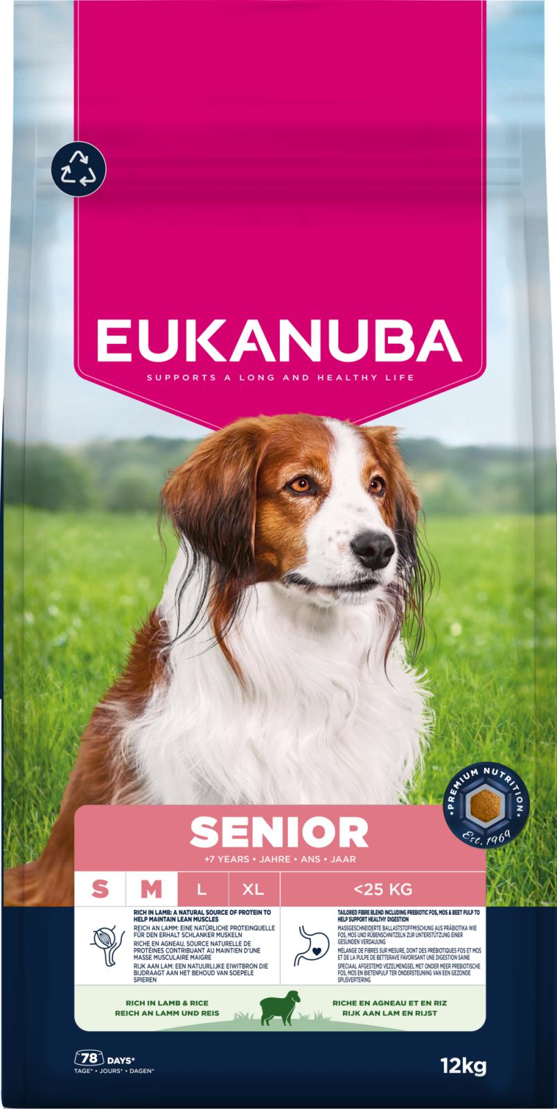 EUKANUBA Senior Small/medium Breed Lam & Ris