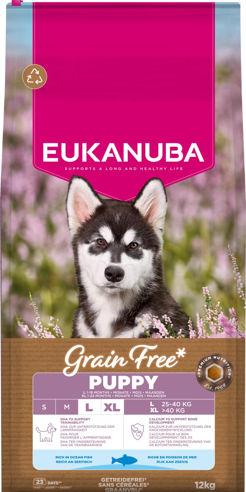 EUKANUBA Puppy & Junior Large Grainfree havfisk