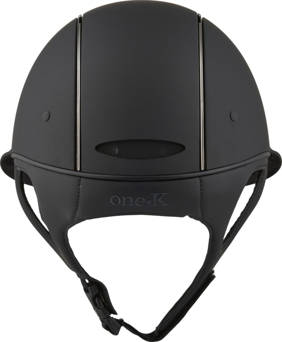 One K Avancé ridehjelm - matt topp, krom front/pipe