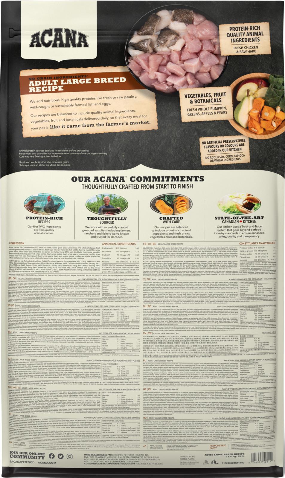 ACANA Dog Range Adult Large Breed (kylling)