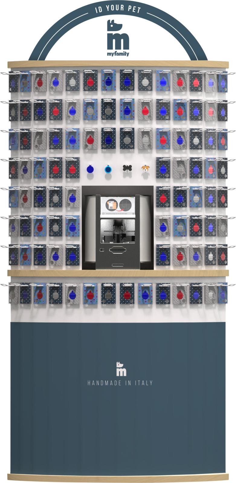 MyFamily Væg med 96 display, 100 x 35 x 219 cm