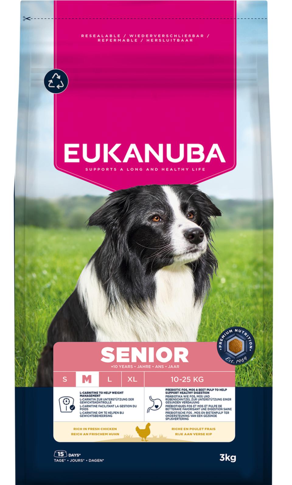 EUKANUBA Senior Medium Breed kylling
