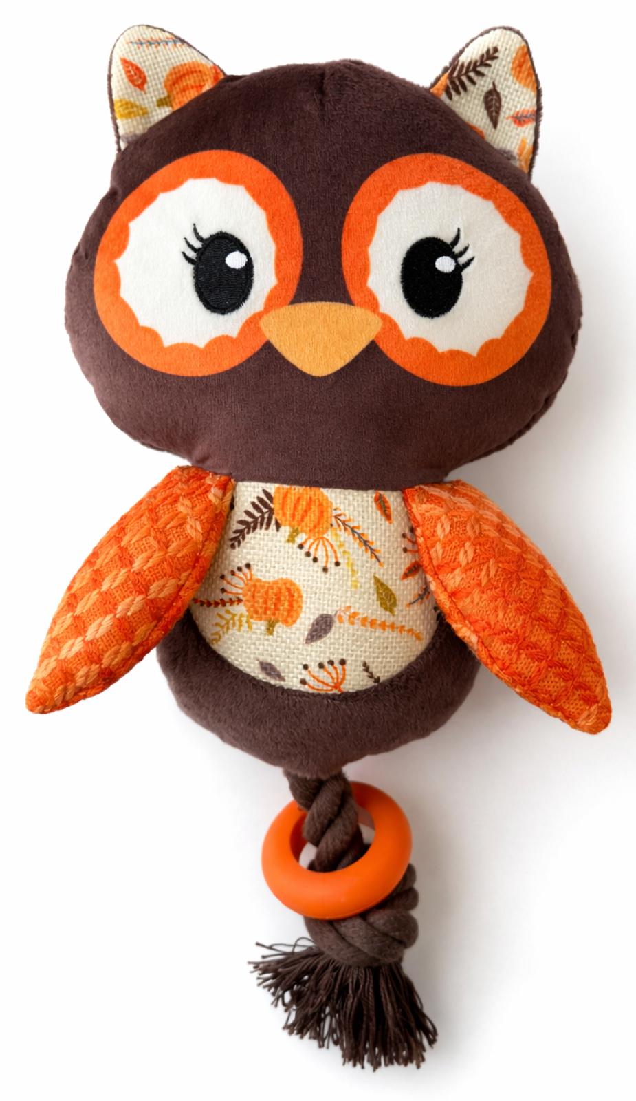 Companion plyschdjur, uggla med TPR-ring