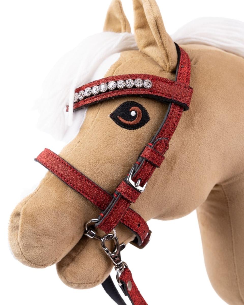 My Hobby Horse Bridle, red glitter