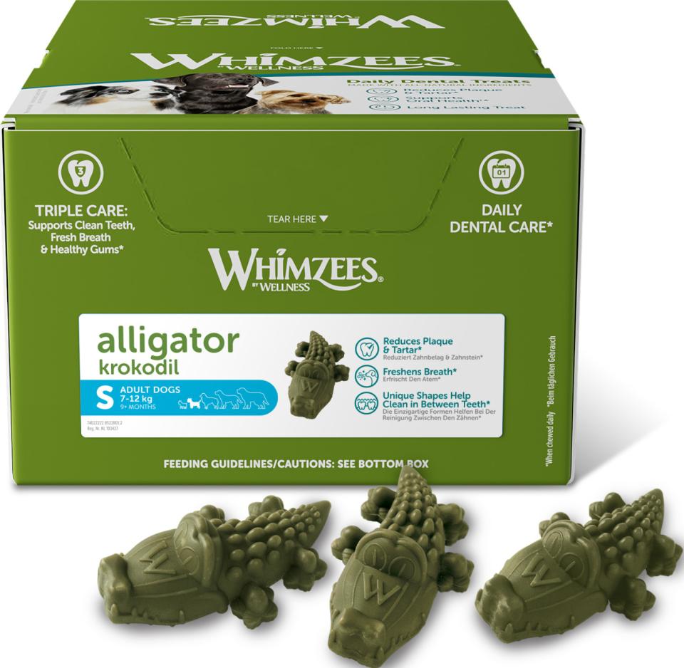 Whimzees Alligator Dental Stick S til små hunde