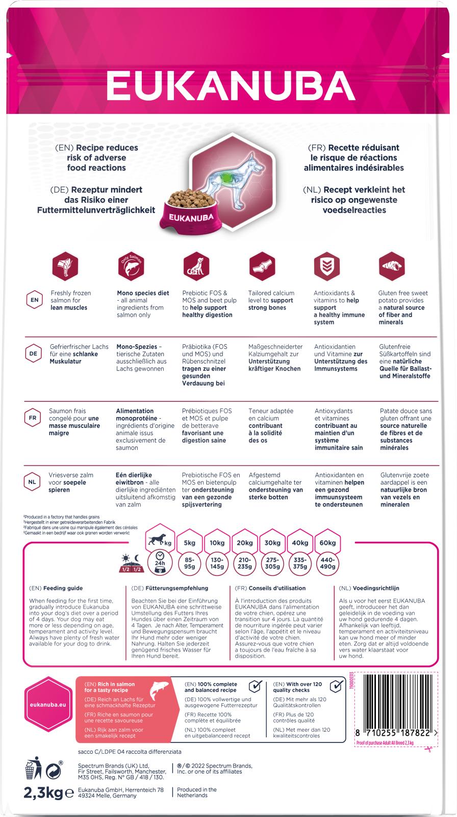 EUKANUBA Daily Care Adult - Mono-Protein Laks