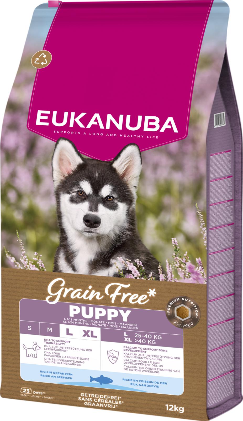 EUKANUBA Puppy & Junior Large Grainfree havfisk