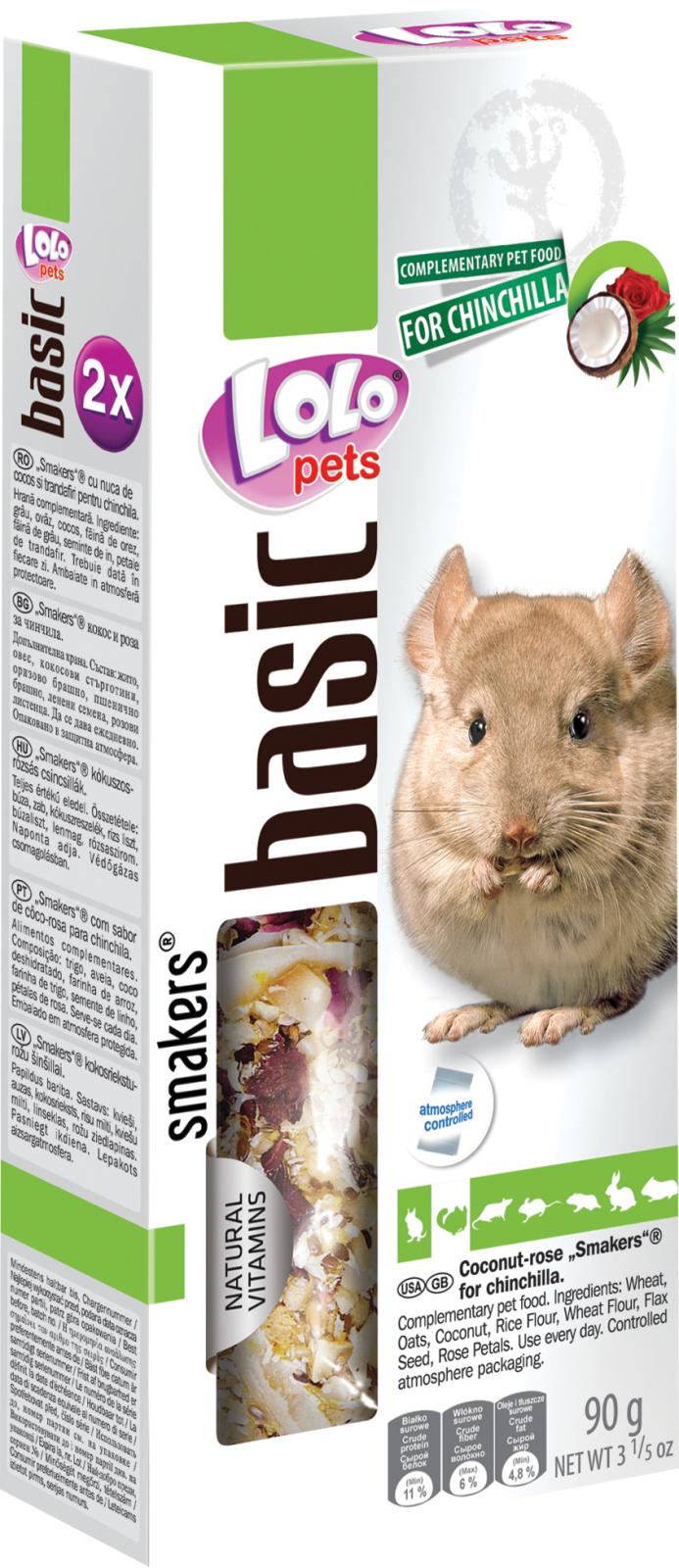 Lolo Pets Frøstænger chinchilla m. kokos og rose