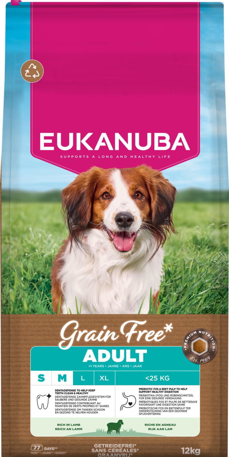 EUKANUBA Adult Small/medium Grainfree Lam