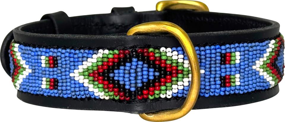 Kampuni håndlavet hundehalsbånd Cameroun blå