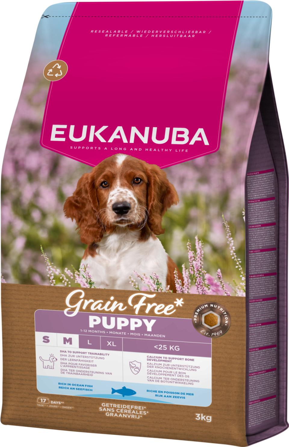 EUKANUBA Puppy & Junior Small/Medium Grainfree havfisk