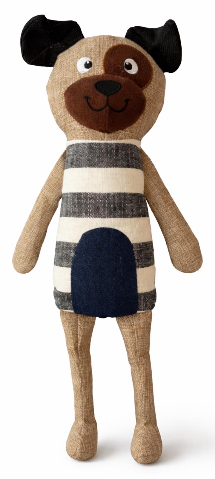 Companion hundleksaker, patchwork i denim, hund