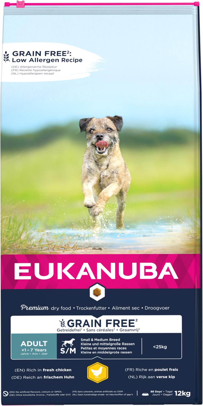 EUKANUBA Adult Small/Medium Grainfree kylling