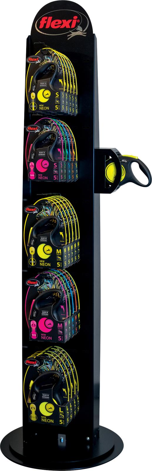 Flexi 2-sidet gulvdisplay, m/tester og kroge