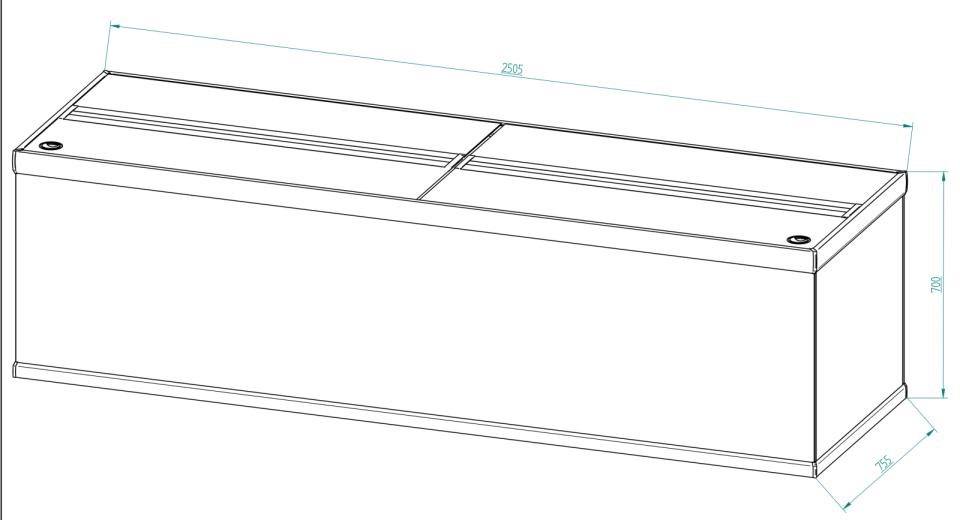 Akvastabil FUSION akvarie med møbel, 1250 liter
