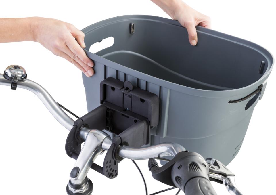 Fixation for front bicycle basket