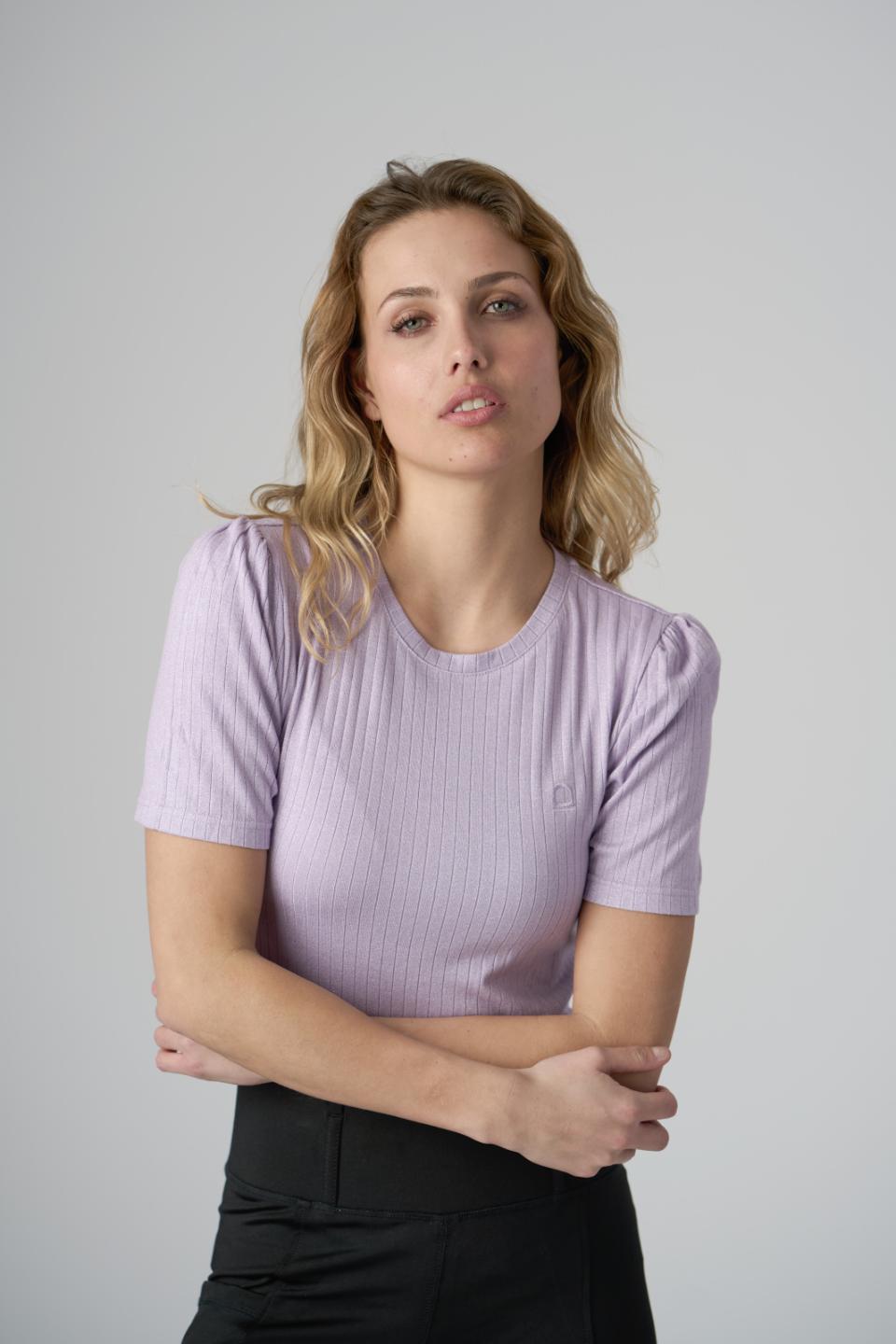 Equipage Alexa kurzärmeliges Glanz-T-Shirt