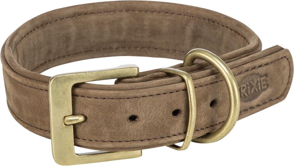 Trixie Pure hundehalsbånd, læder ekstra bred