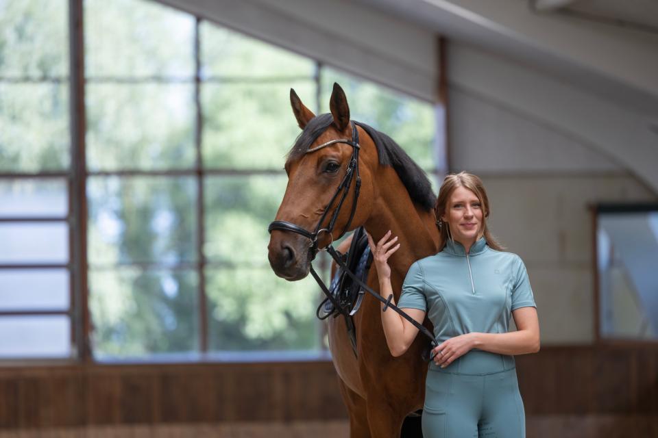 Equipage Awesome kurzärmelige Reitbluse mit Reißverschluss