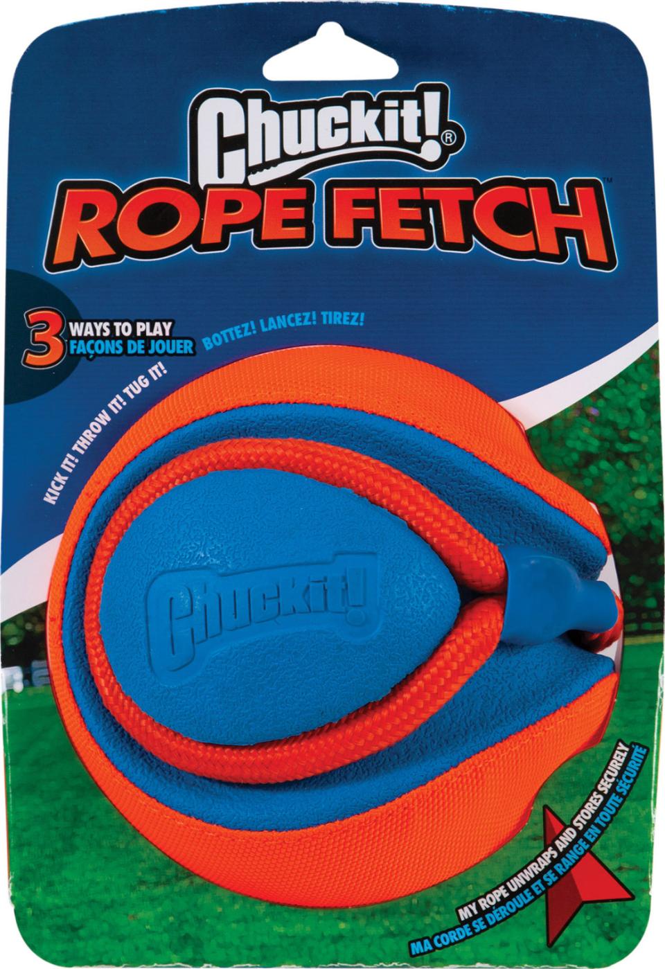 CHUCKIT Rope fetch - bold med reb