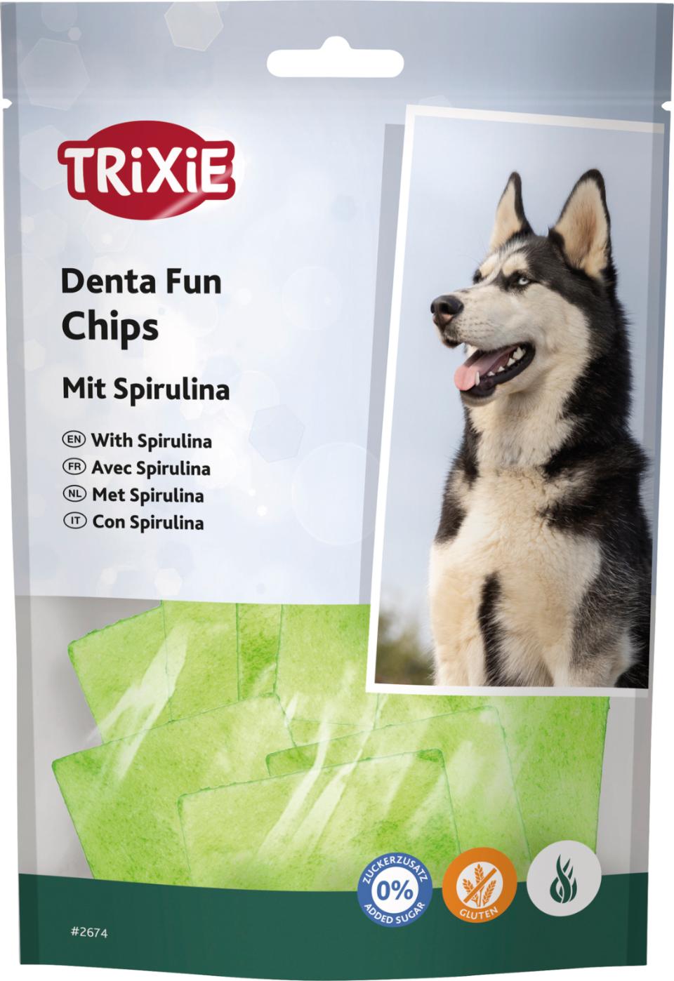 Tyggechips med spirulina alger