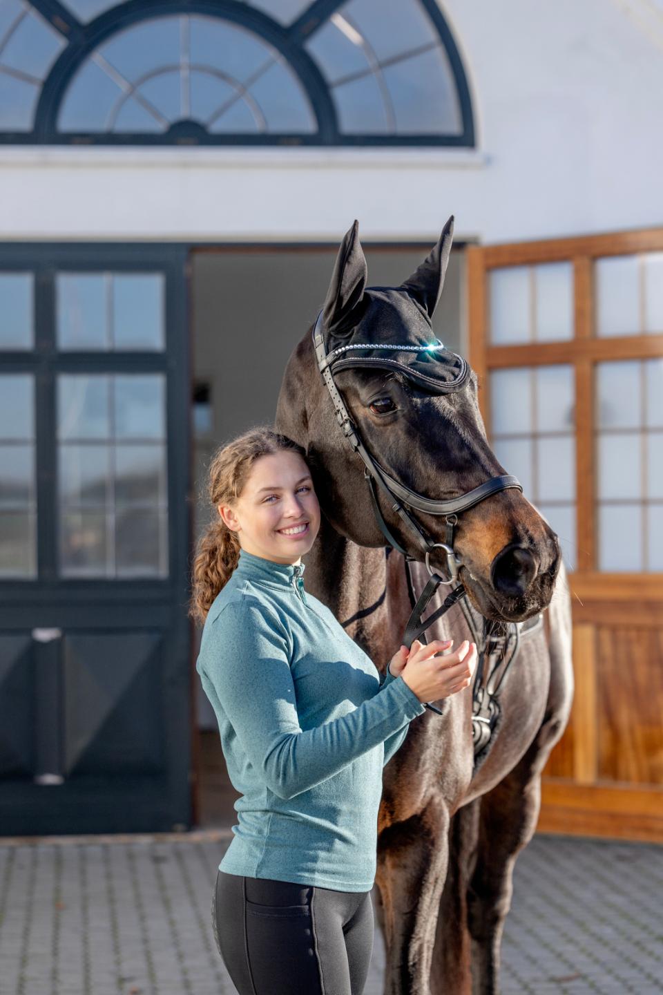 Equipage Stacey langærmet half-zip rideshirt