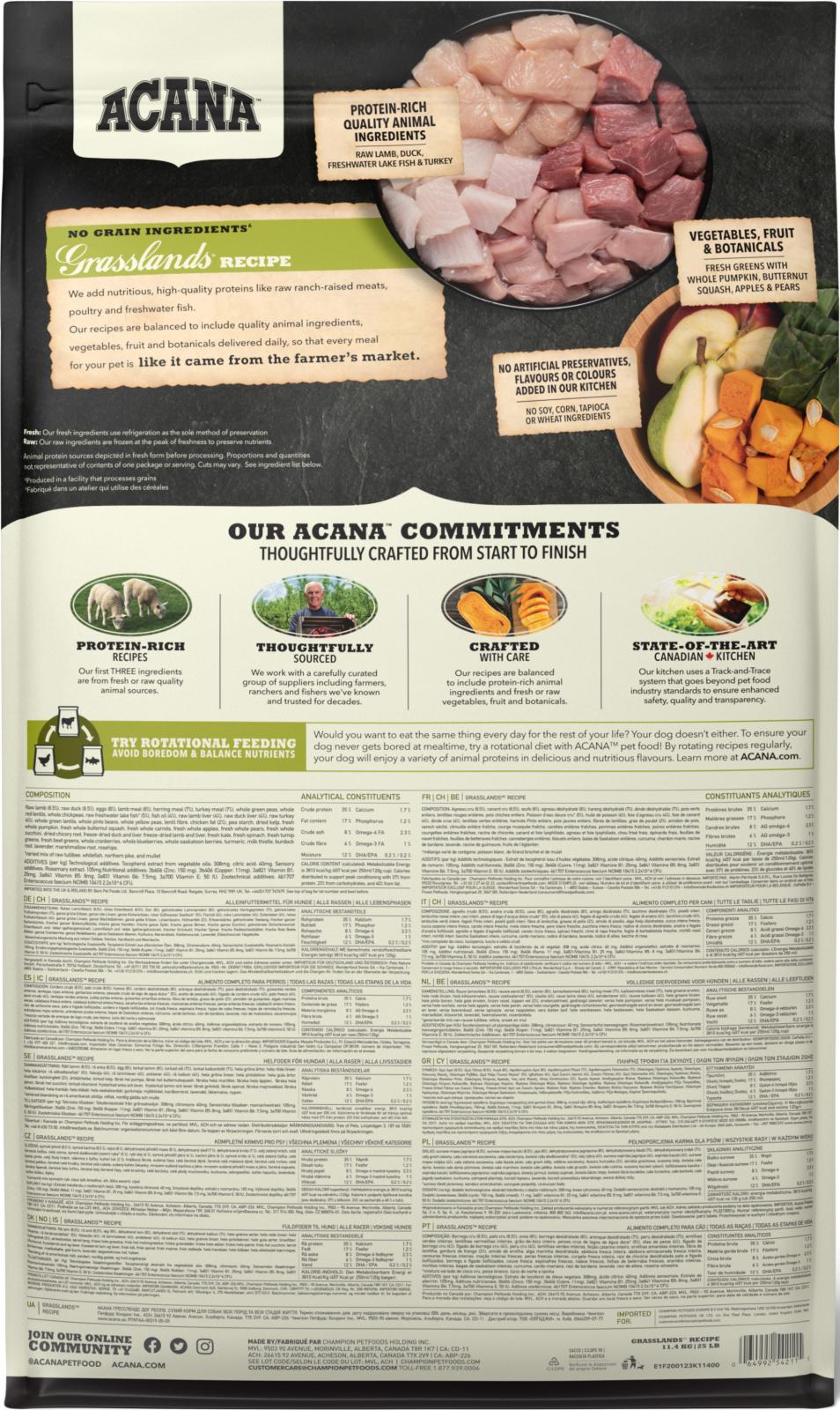 ACANA Highest Protein Dog Grasslands (lam og and)