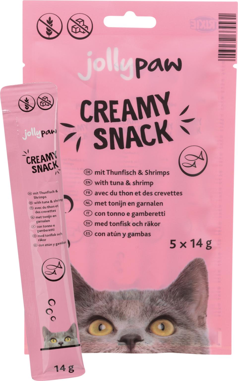 Jolly Paw Creamy Snacks (tun og rejer)