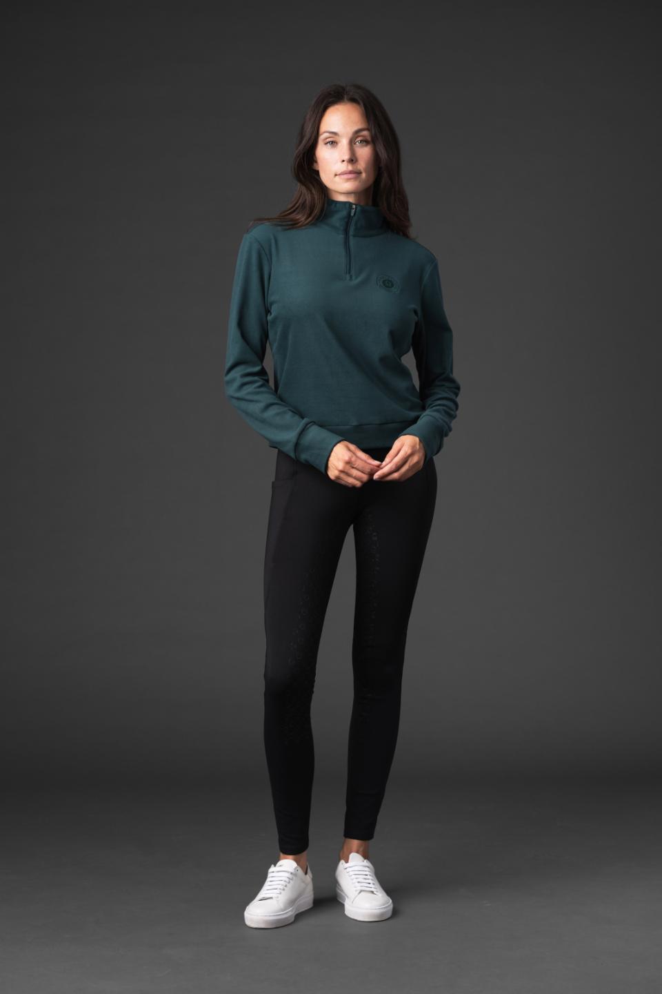 Equipage Vibeka trøje med halv lynlås