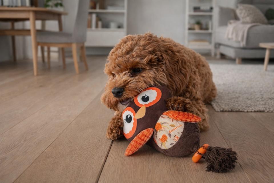 Companion plyschdjur, uggla med TPR-ring