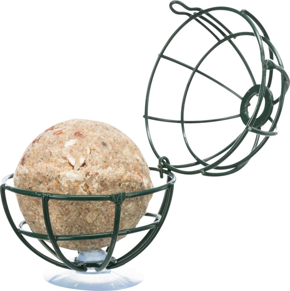 Fat ball holder for window pane