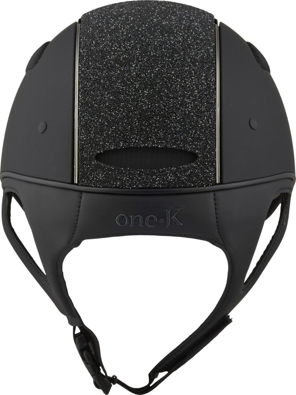 One K Defender Pro-ridehjelm - glitter top, krom pipe