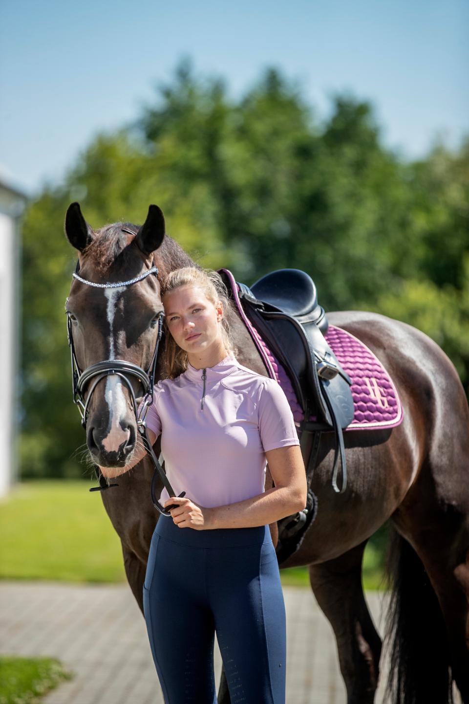 Equipage Hasty Half-zip Reitbluse mit kurzen Ärmeln