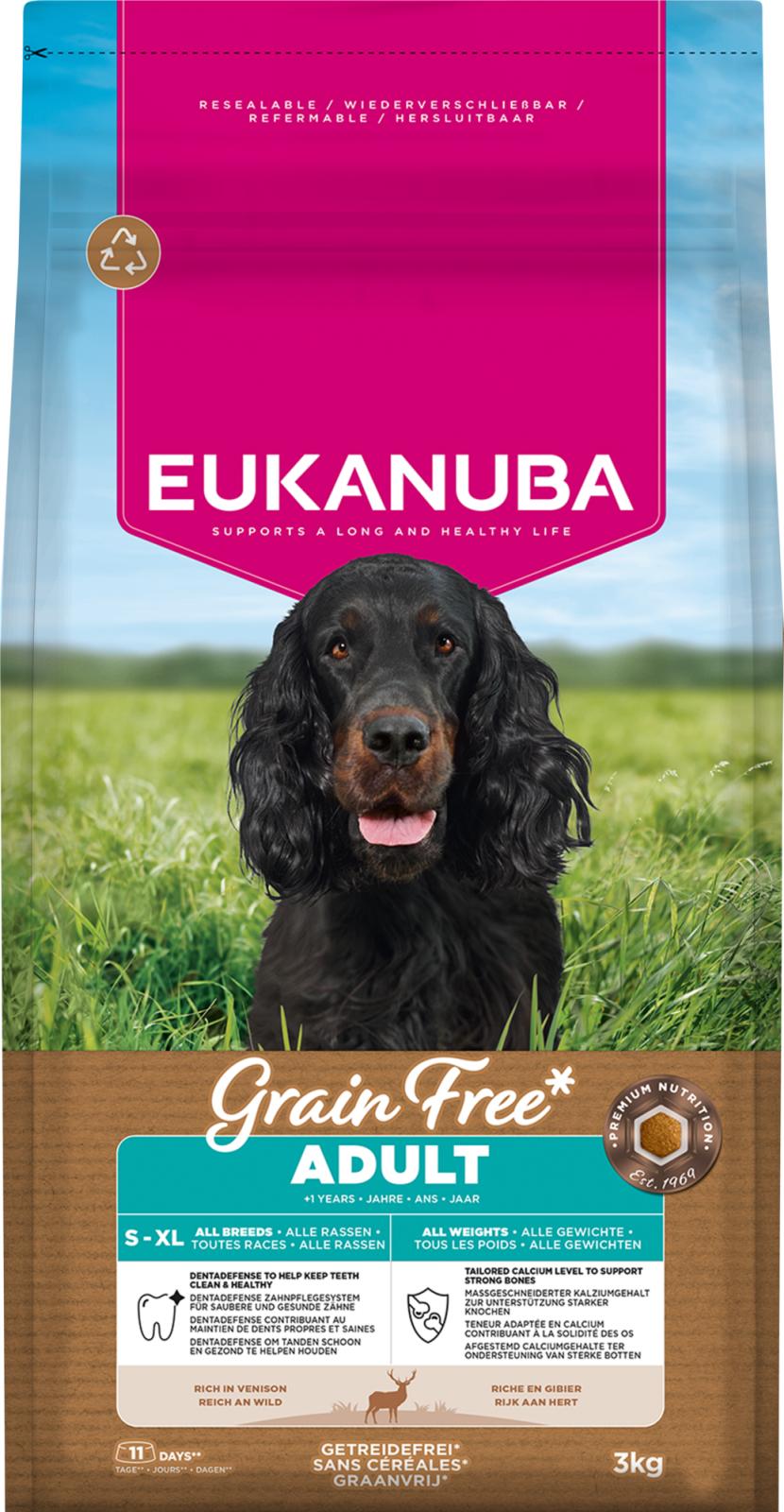 EUKANUBA Adult All Breed Grainfree Hjort