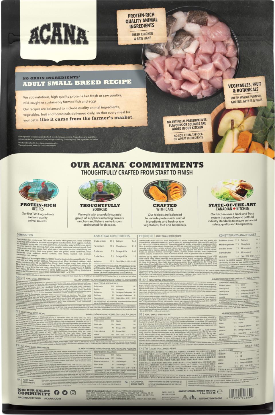 ACANA Dog Range Adult Small Breed (kylling og fisk)