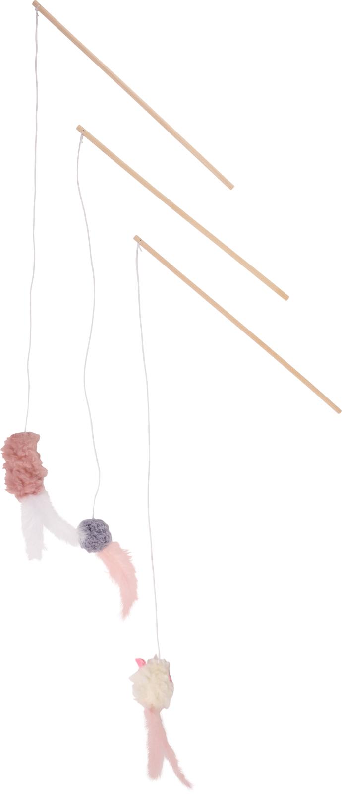Companion drillepind med plyslegetøj og katteurt - assorteret