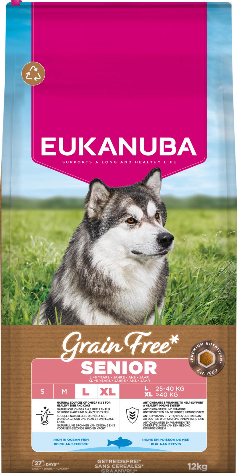 EUKANUBA Senior Large Grainfree havfisk