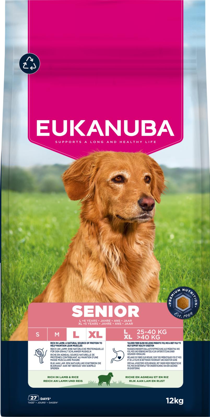 EUKANUBA Senior Large Breed Lam & Ris
