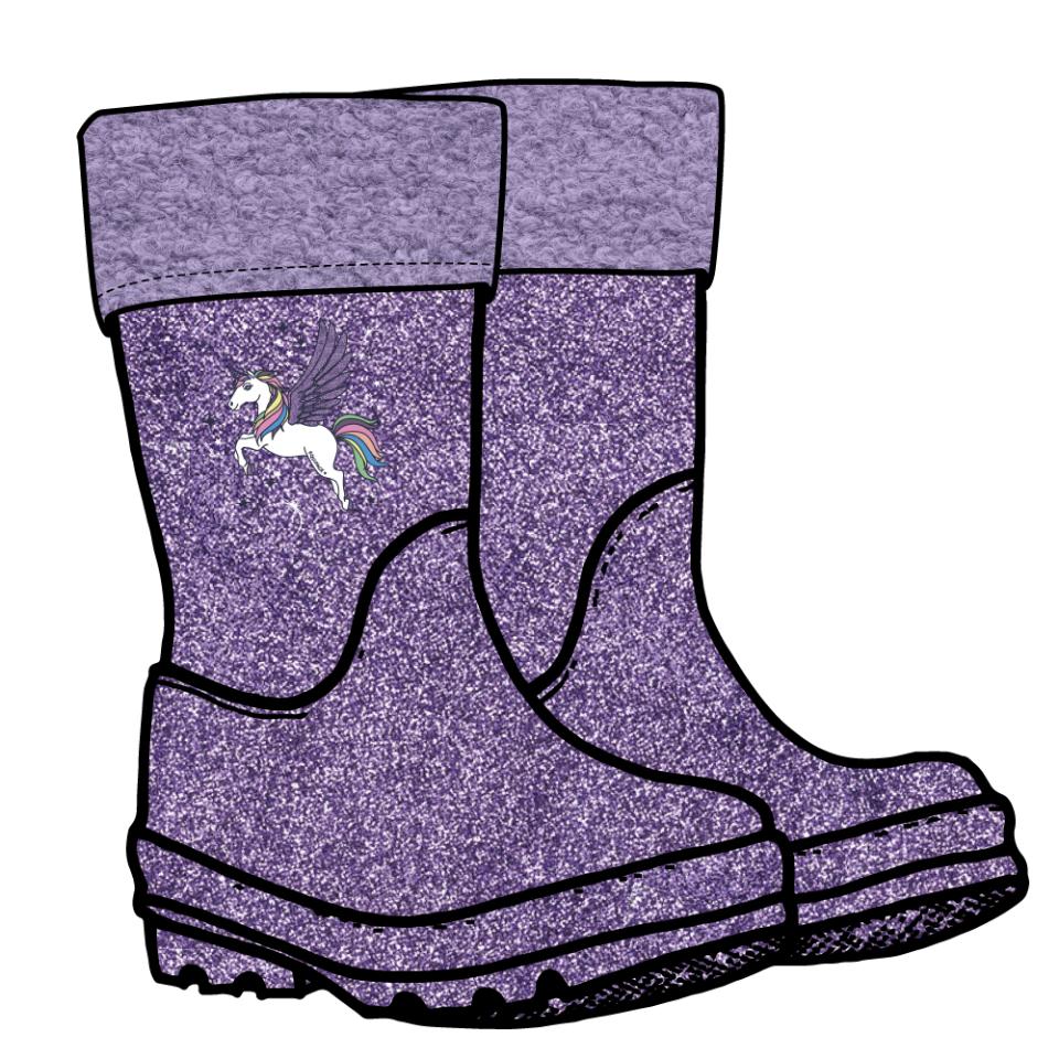 Equipage Light Glitzer-Gummistiefel für Kinder