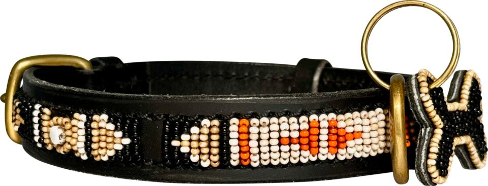 Kampuni håndlavet hundehalsbånd Skinny Swahili antique