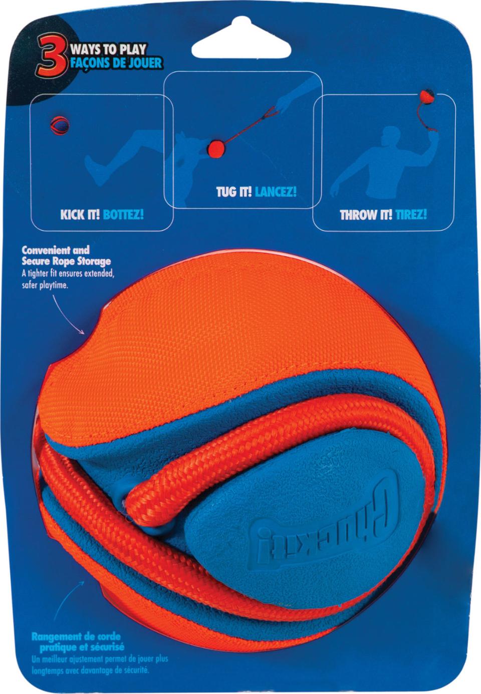 CHUCKIT Rope fetch - bold med reb
