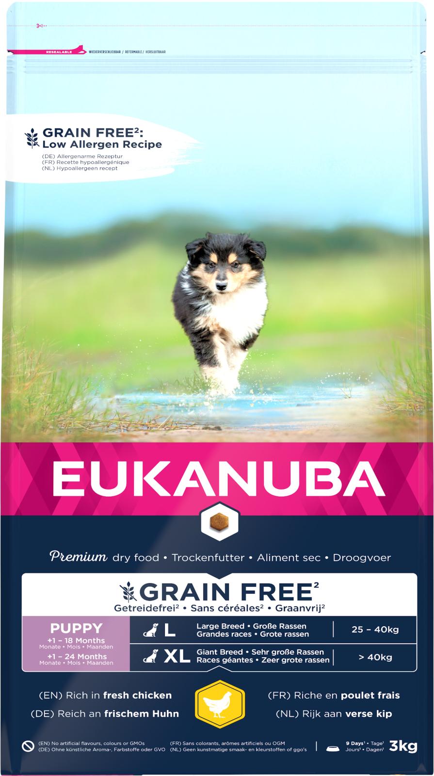 EUKANUBA Puppy & Junior Large Grainfree kylling
