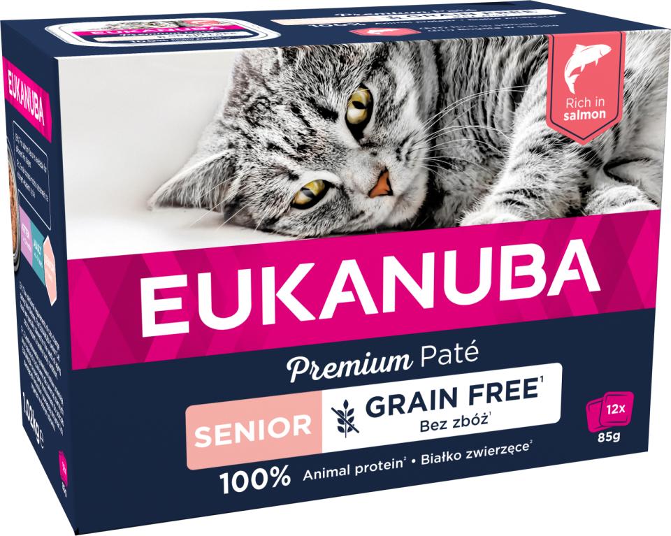EUKANUBA CAT Senior Pate, rig på laks