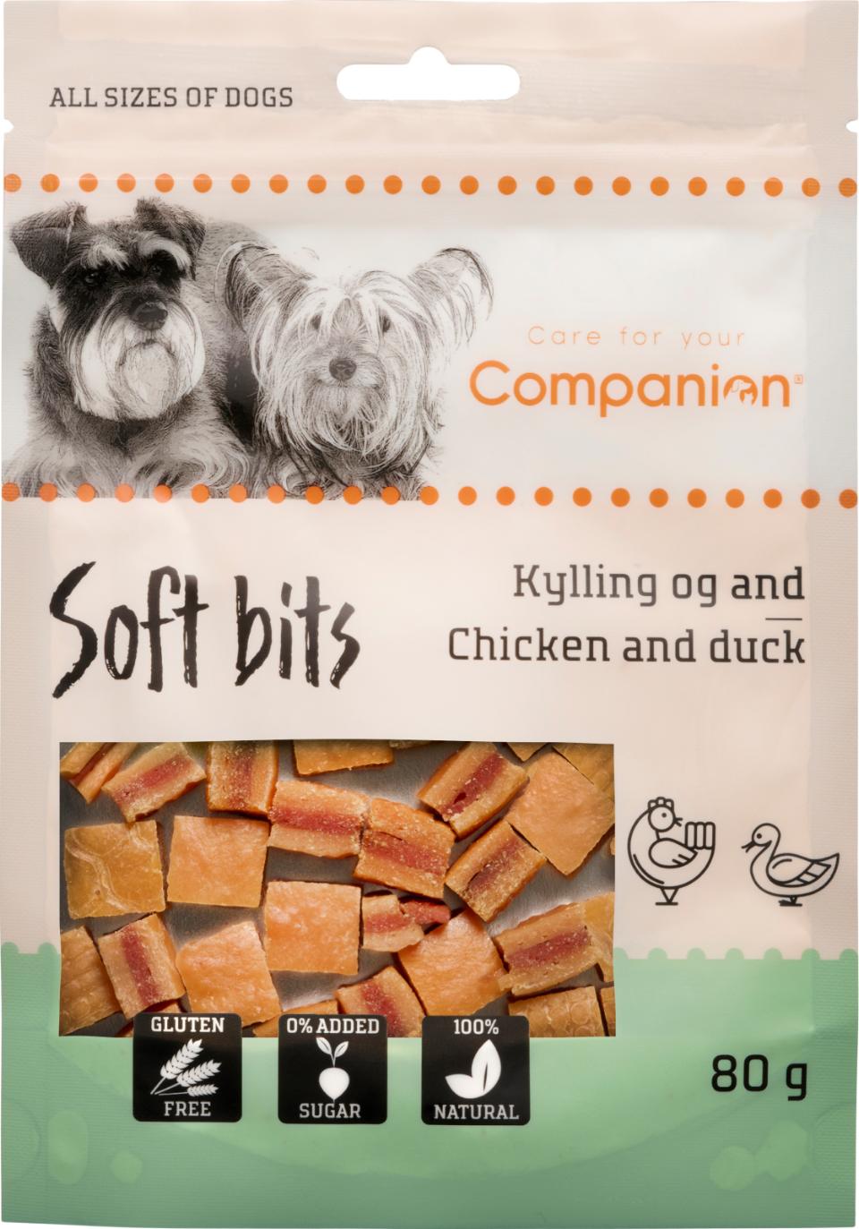 Companion Soft bits (kylling og and)