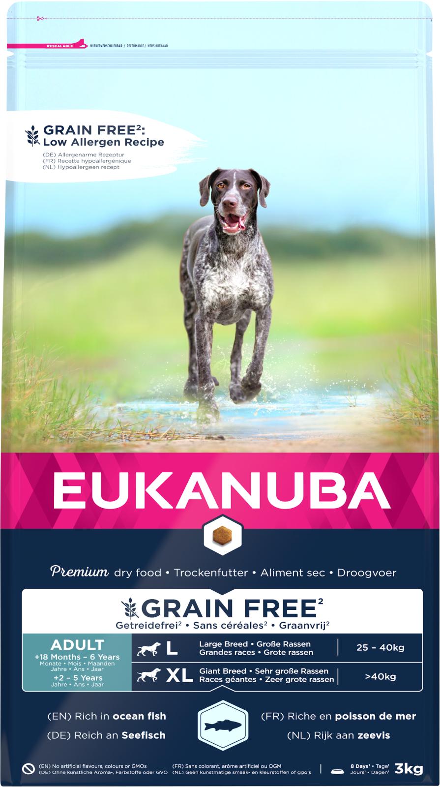 EUKANUBA Adult Large Breed Grainfree havfisk