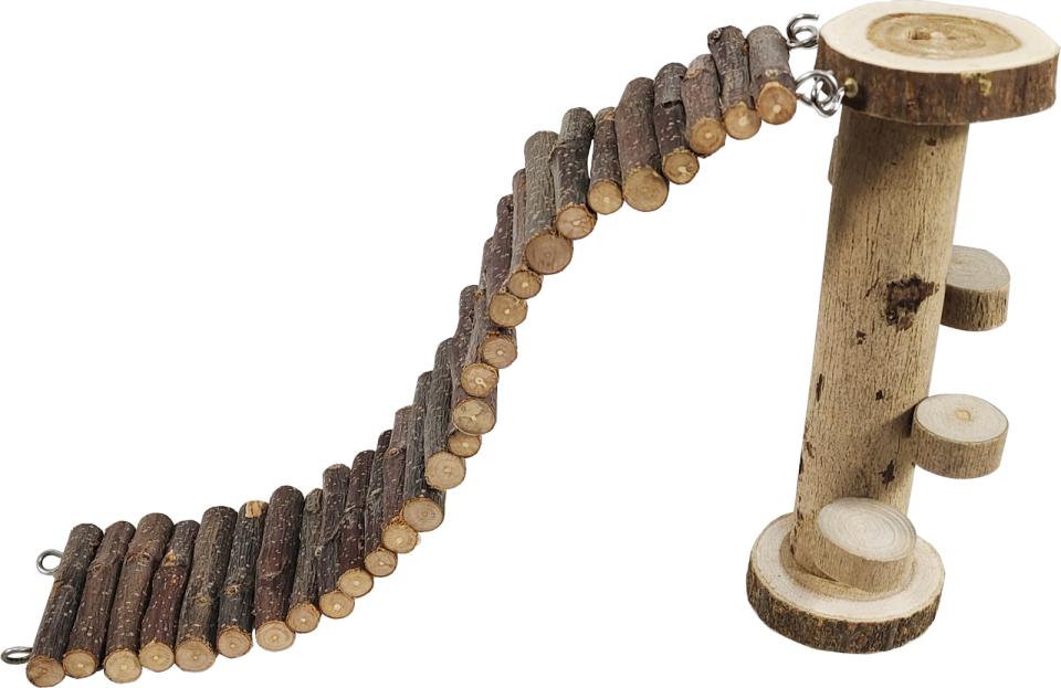 Companion climbing toy w/ bridge for rodents