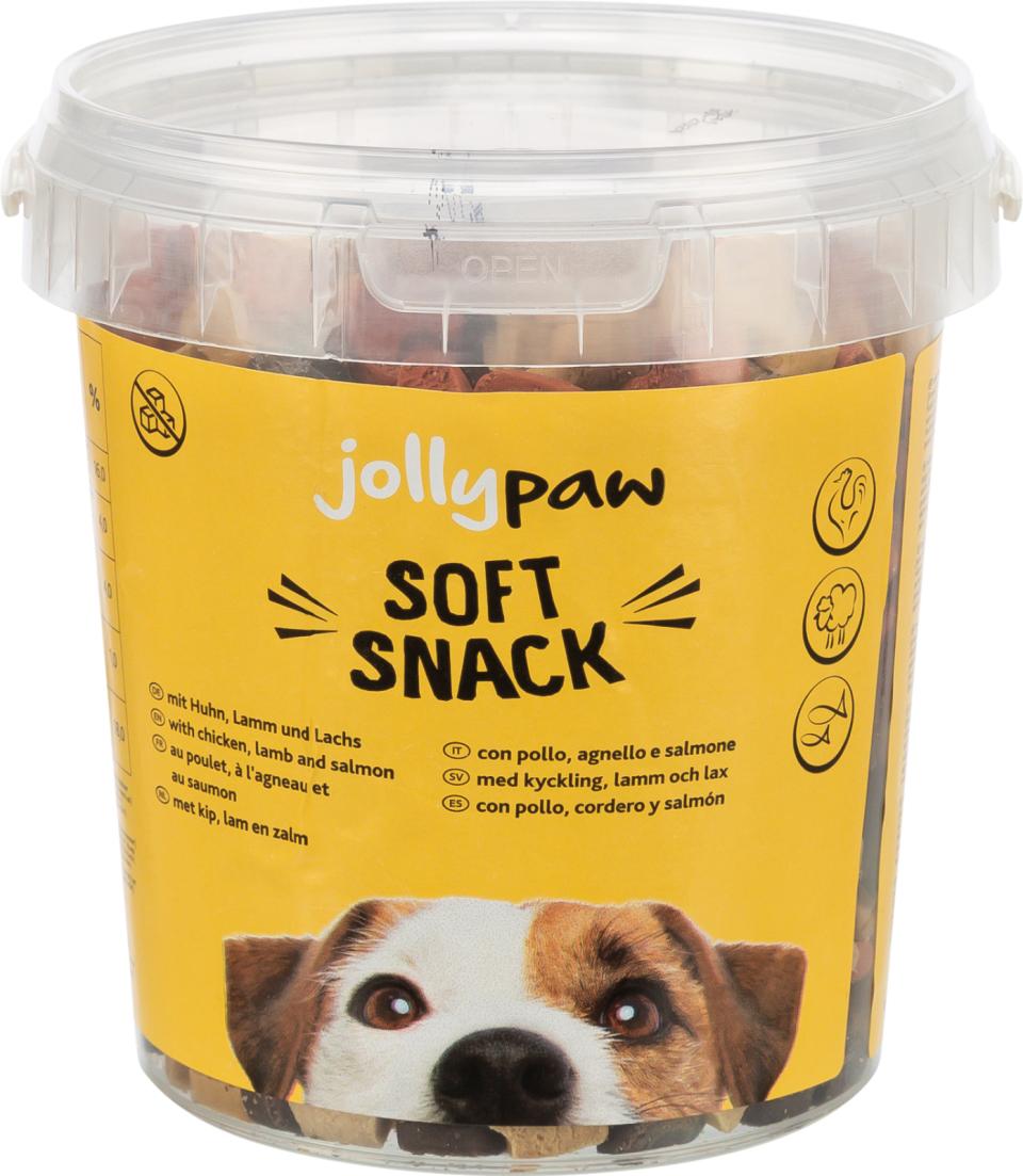 Jolly Paw Soft snack mix med kylling, lam og laks