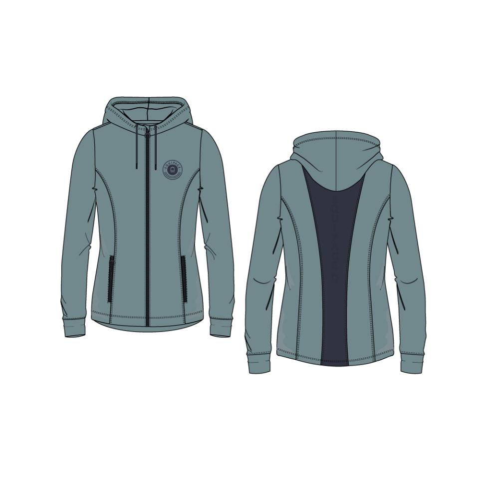 Equipage Abigail huvtröja med dragkedja