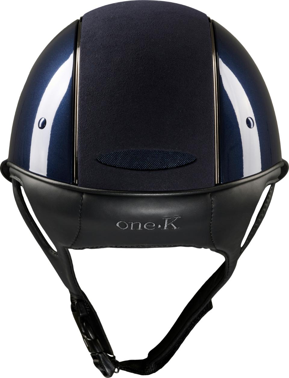 One K Avancé ridehjelm - chamude topp, krom pipe
